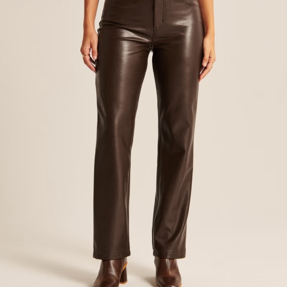 Abercrombie Brown Leather Pants